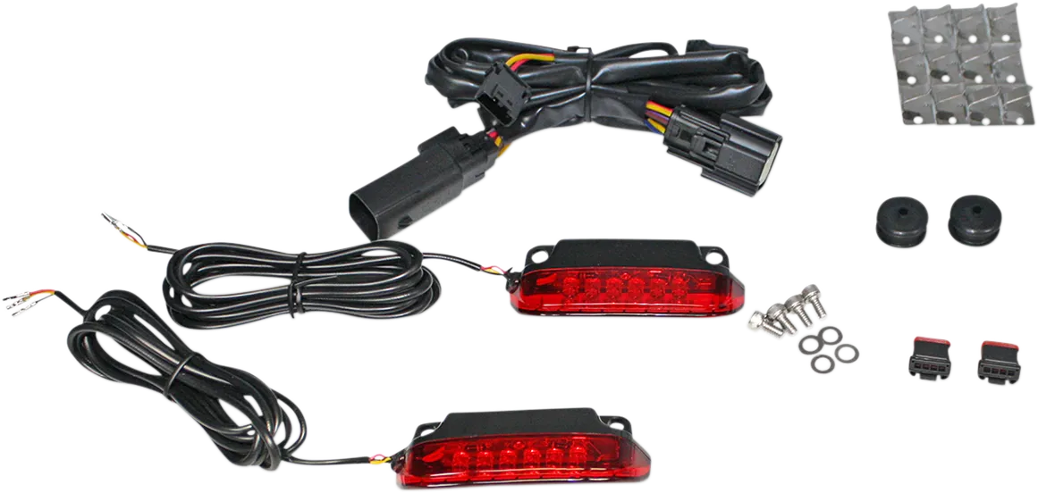 Custom Dynamics CD-LR-10-R LED Saddlebag Rail Light Bars - Red Lens
