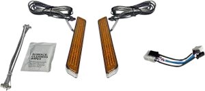 Custom Dynamics LED Front Fork Lightz™ Amber/Chrome