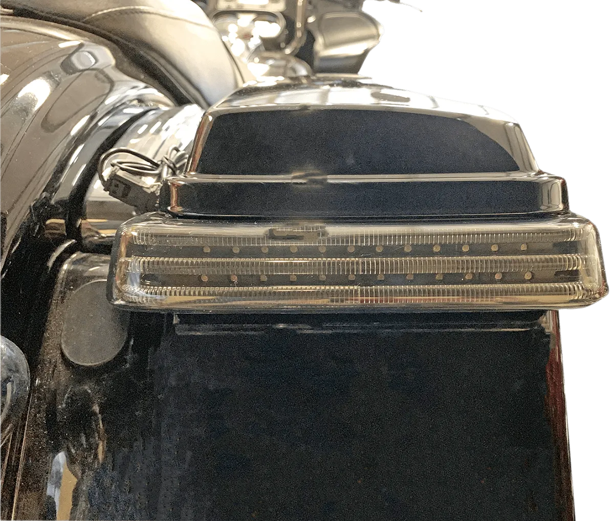 Custom Dynamics PB-SBSEQ-SS8-CS Probeam Sequential LED Saddlebag Light - Chrome With Smoke Lens