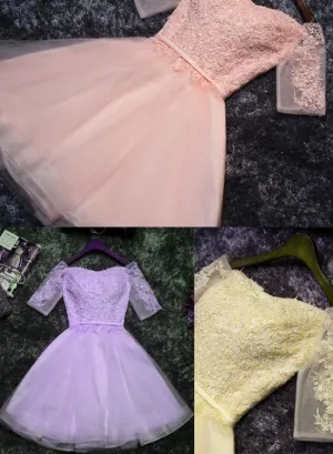 Cute Sweetheart Tulle Short Homecoming Dress, Party Dress