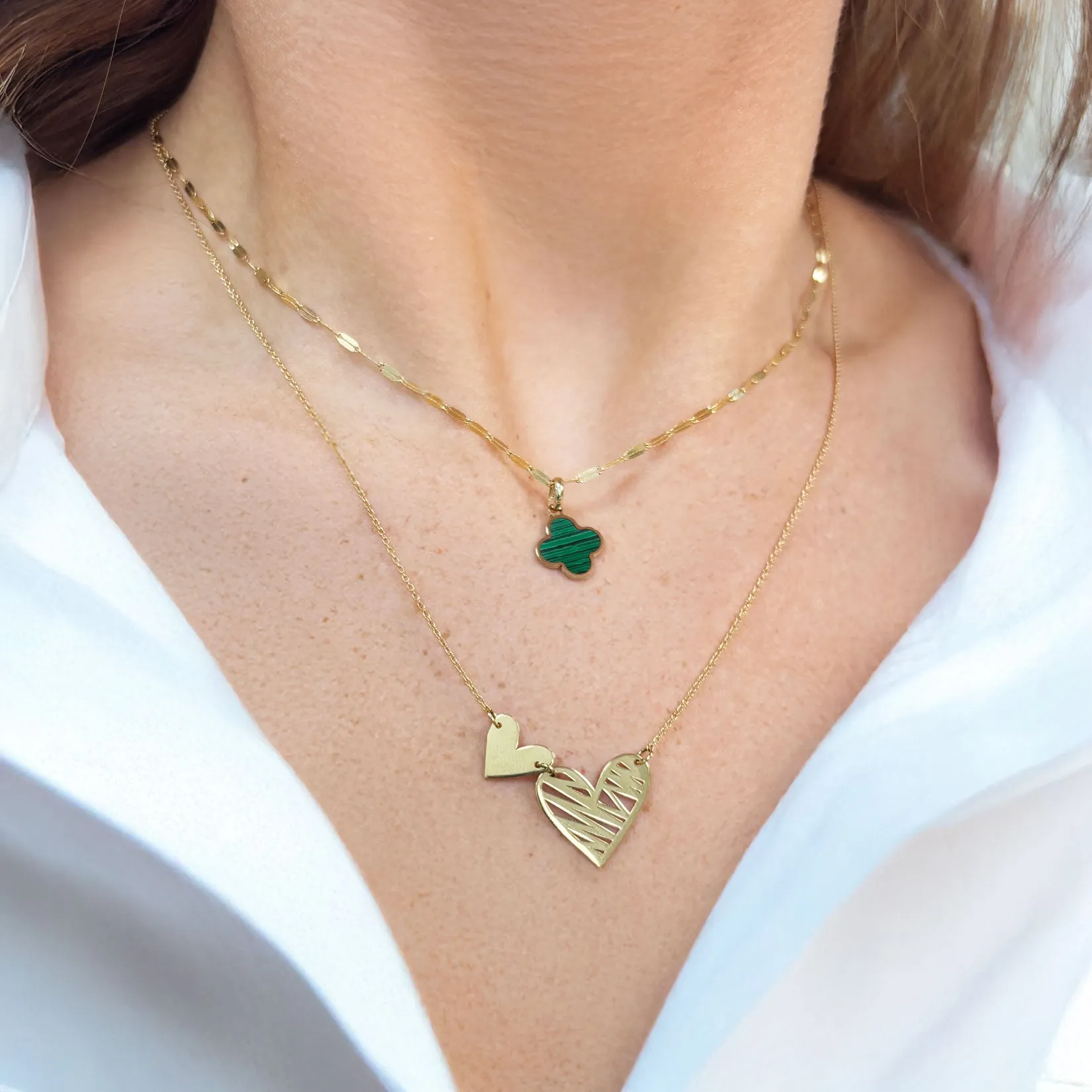 Double Woven Heart Necklace