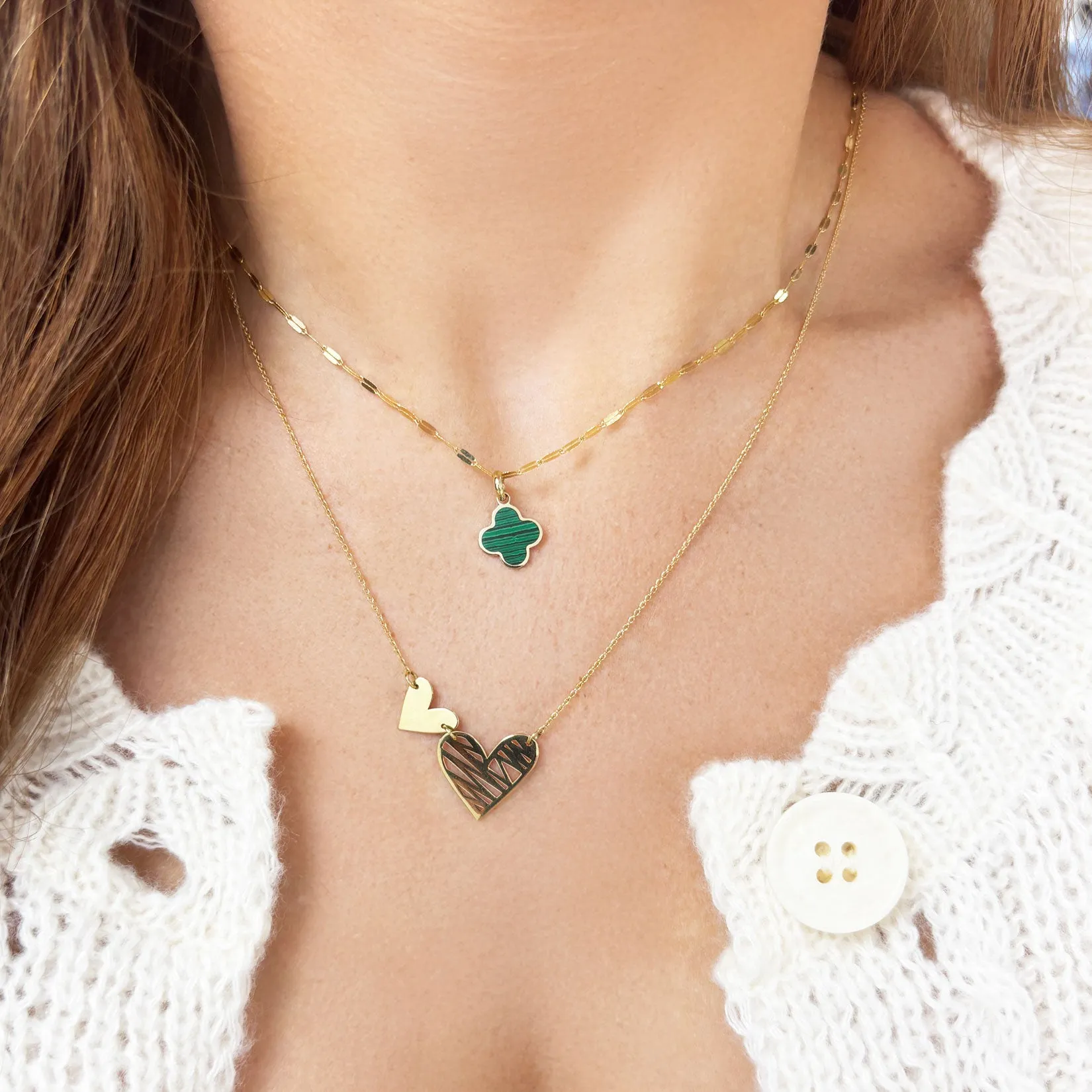 Double Woven Heart Necklace