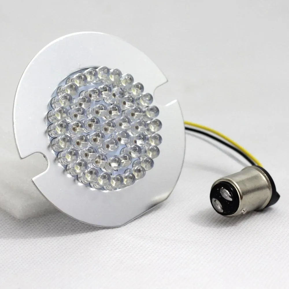 Eagle Lights 3 1/4" Front and Rear LED Turn Signal Kit For Harley Davidson Motorcycles - Generation I / Amber Rear Turn Signals