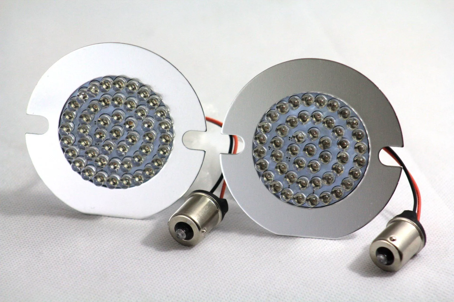 Eagle Lights 3 1/4" Front and Rear LED Turn Signal Kit For Harley Davidson Motorcycles - Generation I / Amber Rear Turn Signals