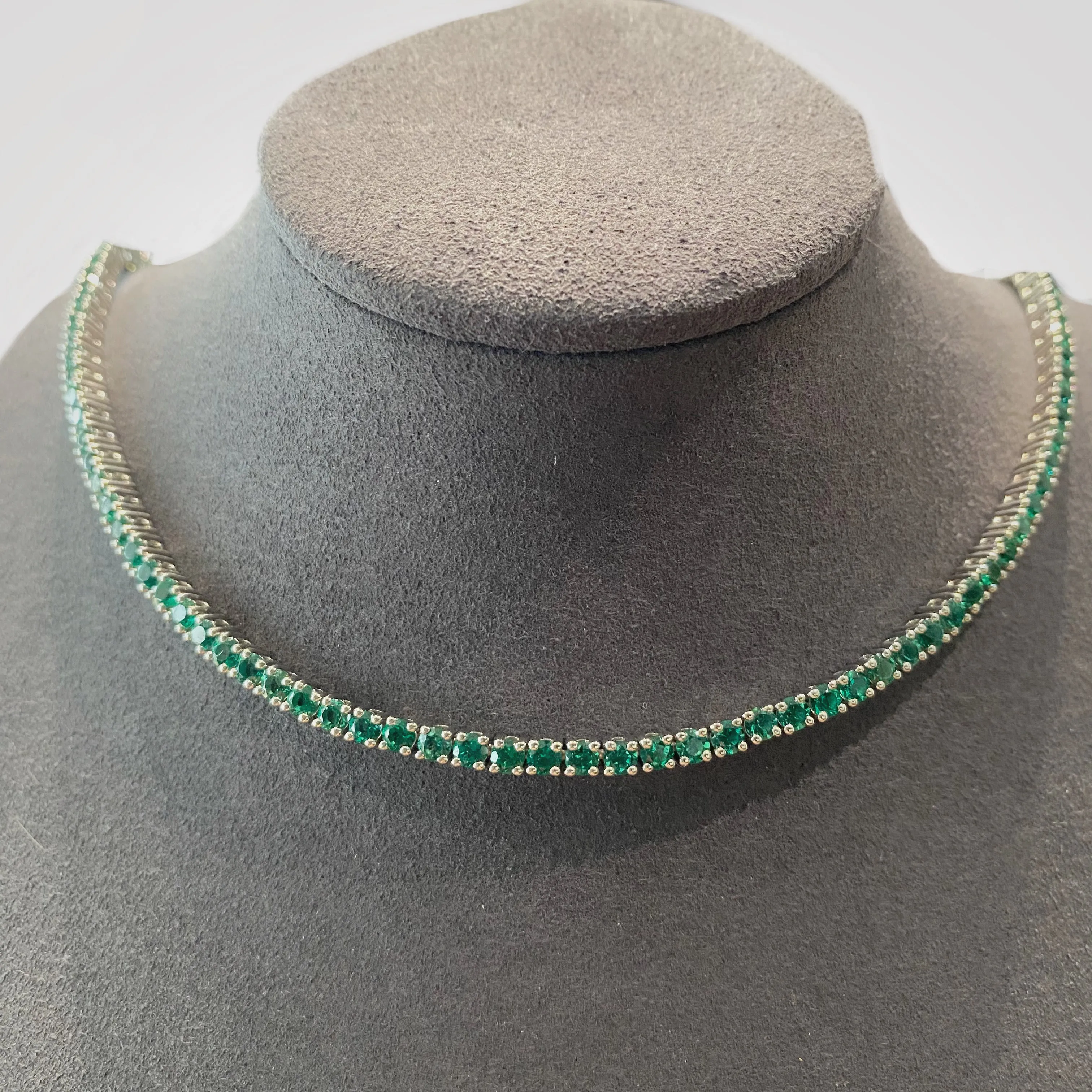Emerald Tennis Necklace