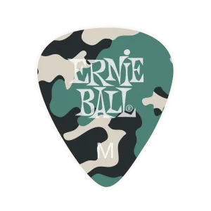 Ernie Ball Medium Camouflage Cellulose Picks 12 Piece Bag