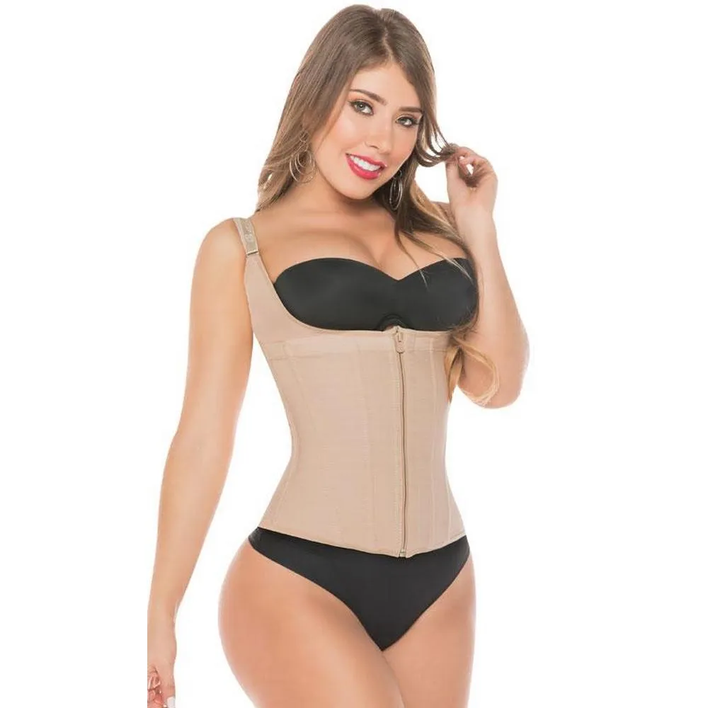 Faja Salome 0313 Lady's Vest Waist Trainer with Zipper - High Compression Line