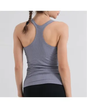 Fearless Club Strong Ribbed Tank - Light Grey