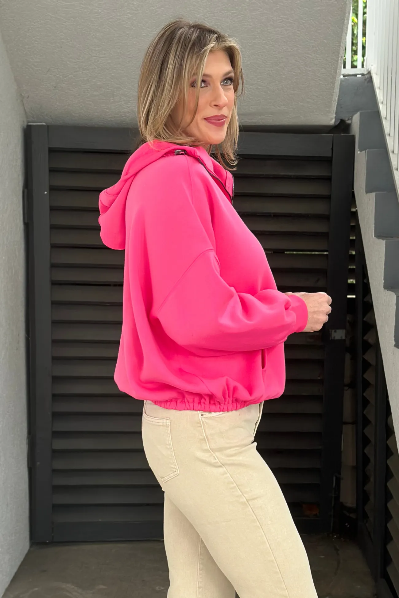 Flawless Feeling Half Zip Pullover-Fuchsia