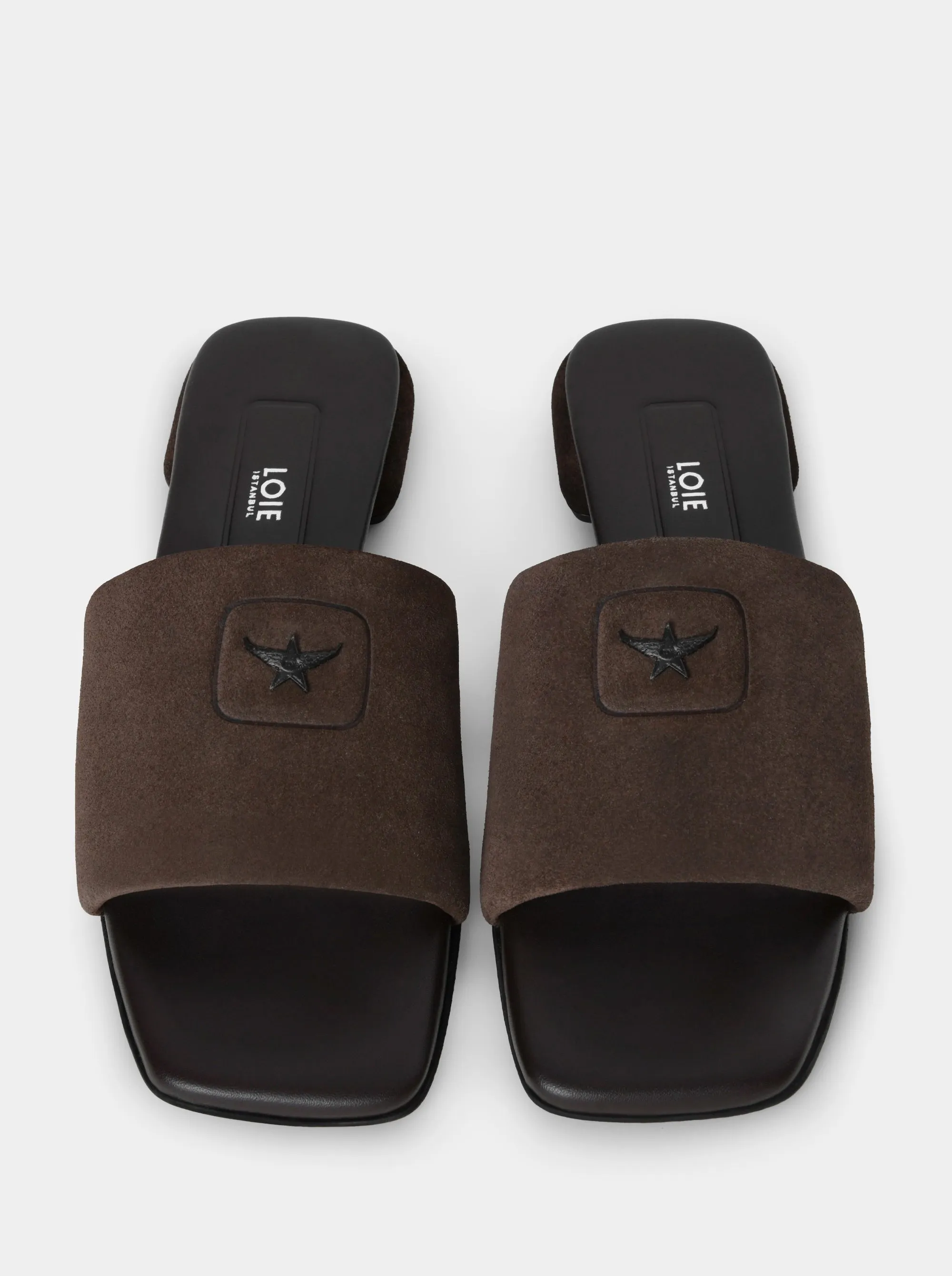 GAS BROWN SUEDE SLIPPERS