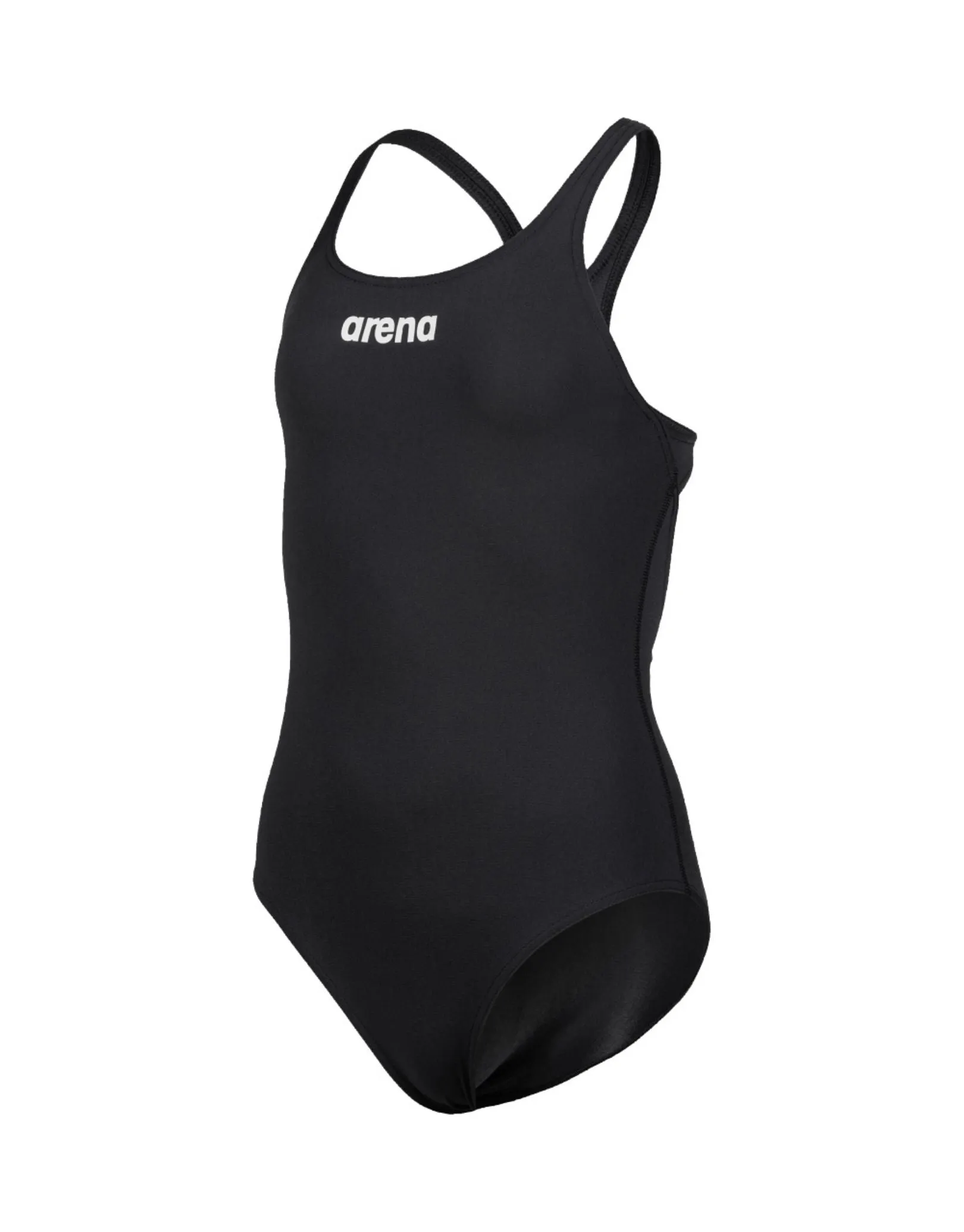 Girls Team Swim Pro Solid Swimsuit - Black/White