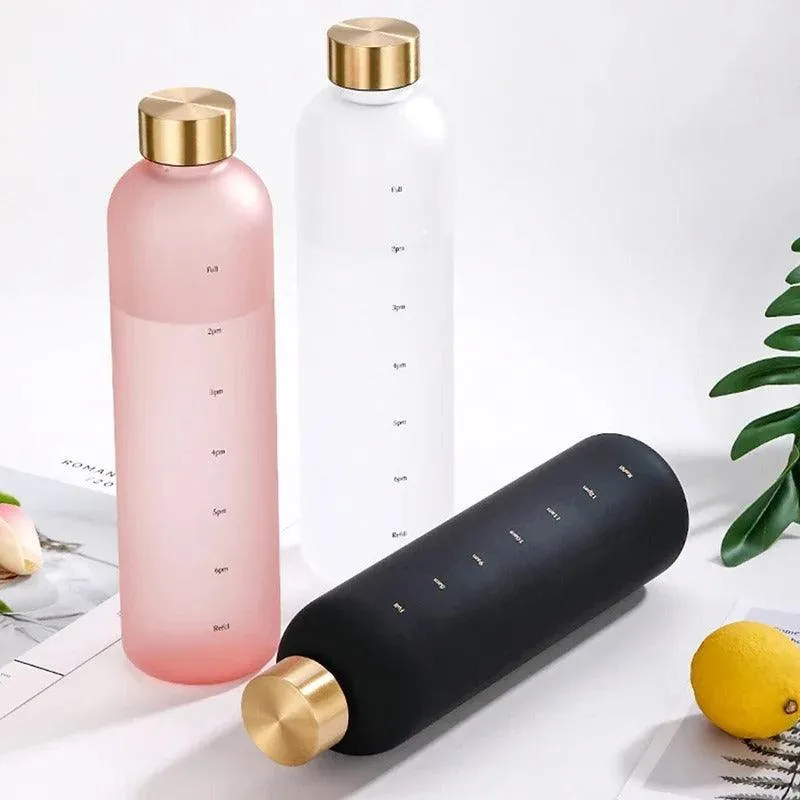 Gradient Time-Marked Tritan Water Bottle - 1000ml