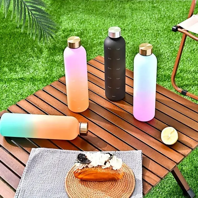 Gradient Time-Marked Tritan Water Bottle - 1000ml