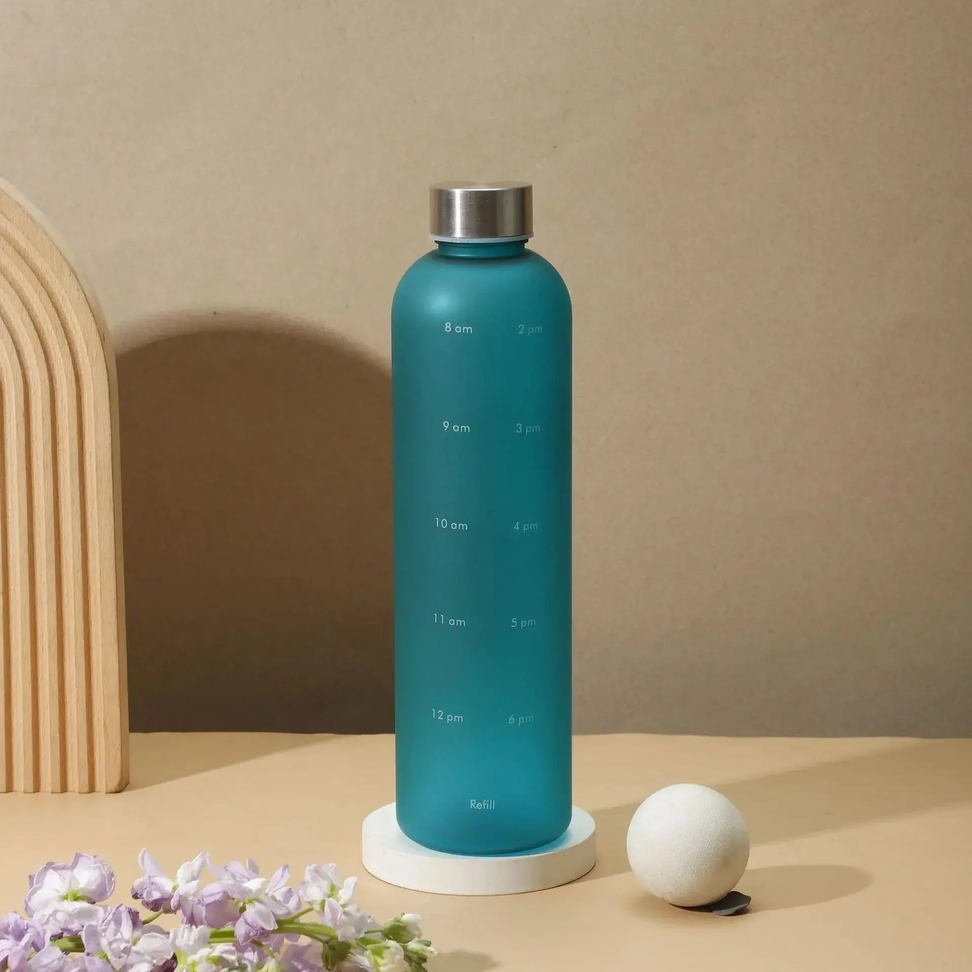 Gradient Time-Marked Tritan Water Bottle - 1000ml