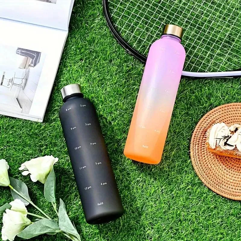 Gradient Time-Marked Tritan Water Bottle - 1000ml