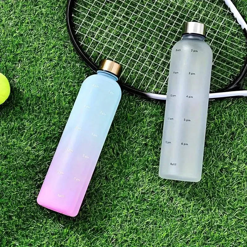 Gradient Time-Marked Tritan Water Bottle - 1000ml