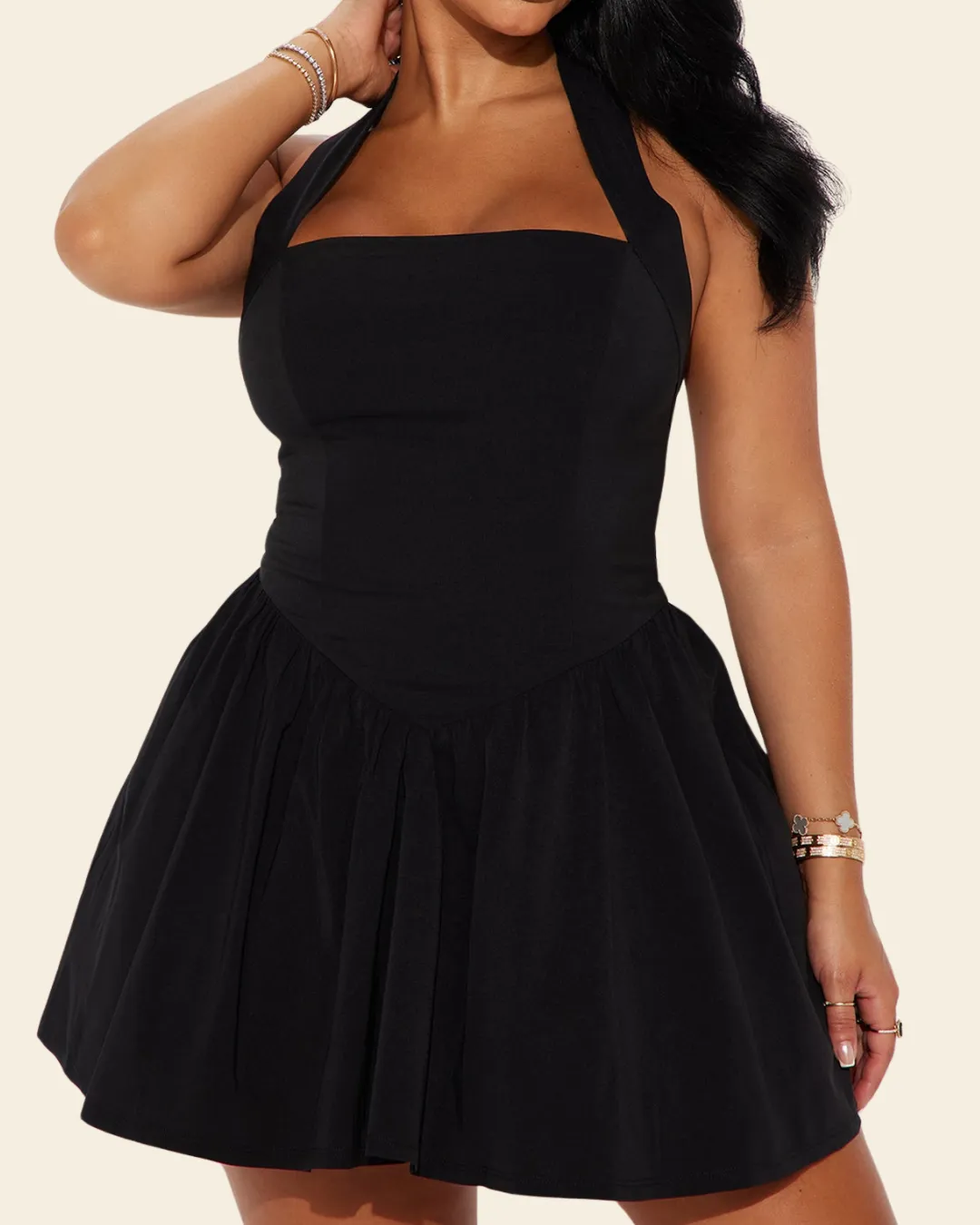 HALTER DRESS BLACK