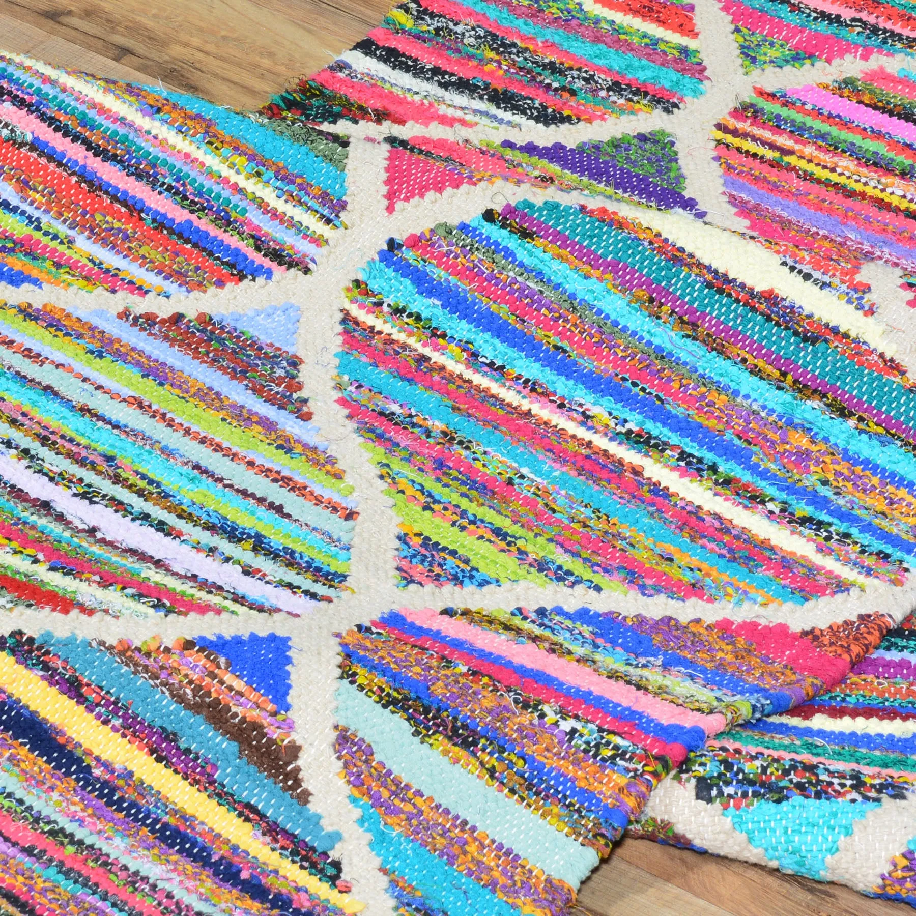 Hand-Woven Flatweave Multicolored Handmade Rug (Size 2.7 X 10.0) Cwral-7530