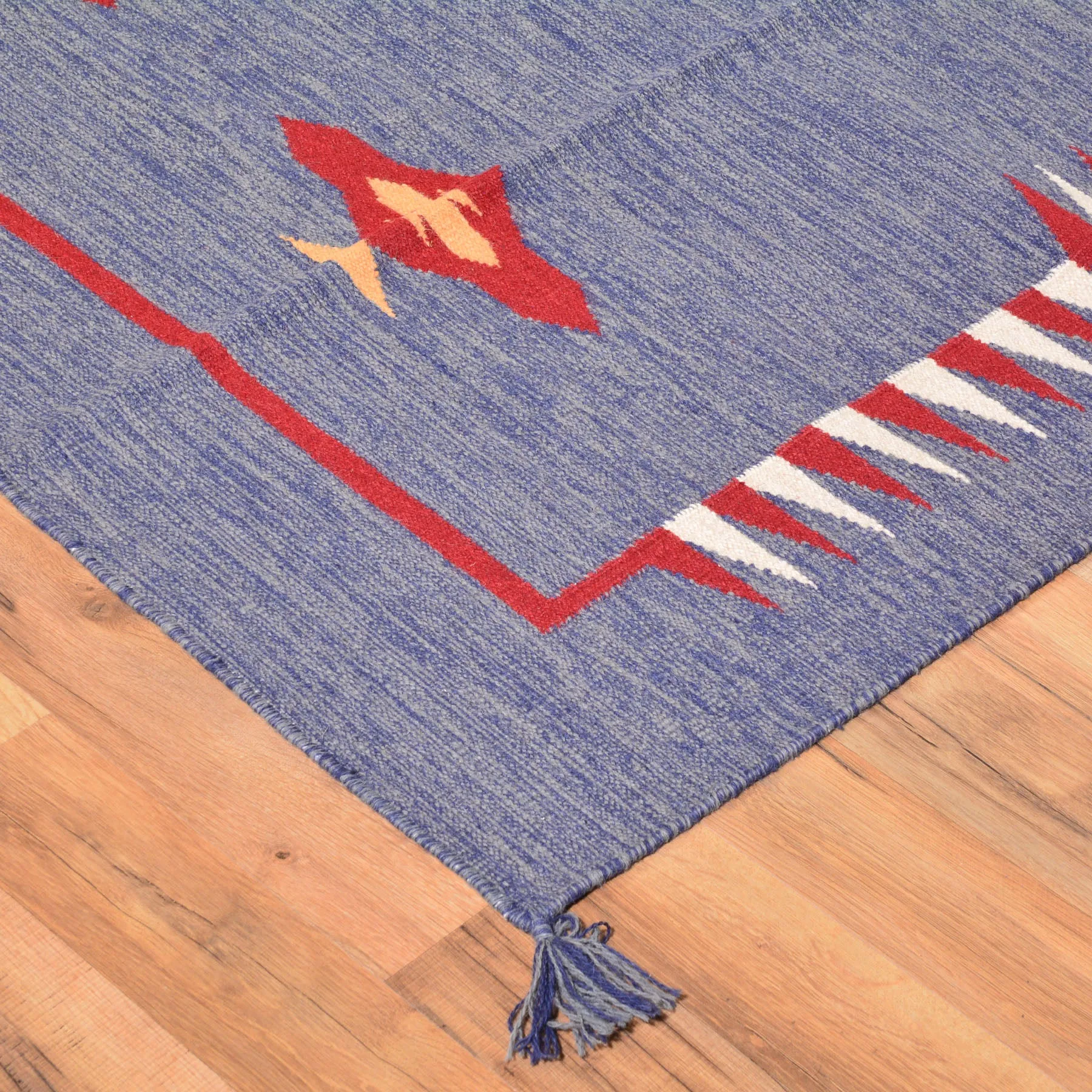 Hand-Woven Navajo Style Southwestern Design Wool Rug (Size 5.11 X 9.0) Cwrsf-966