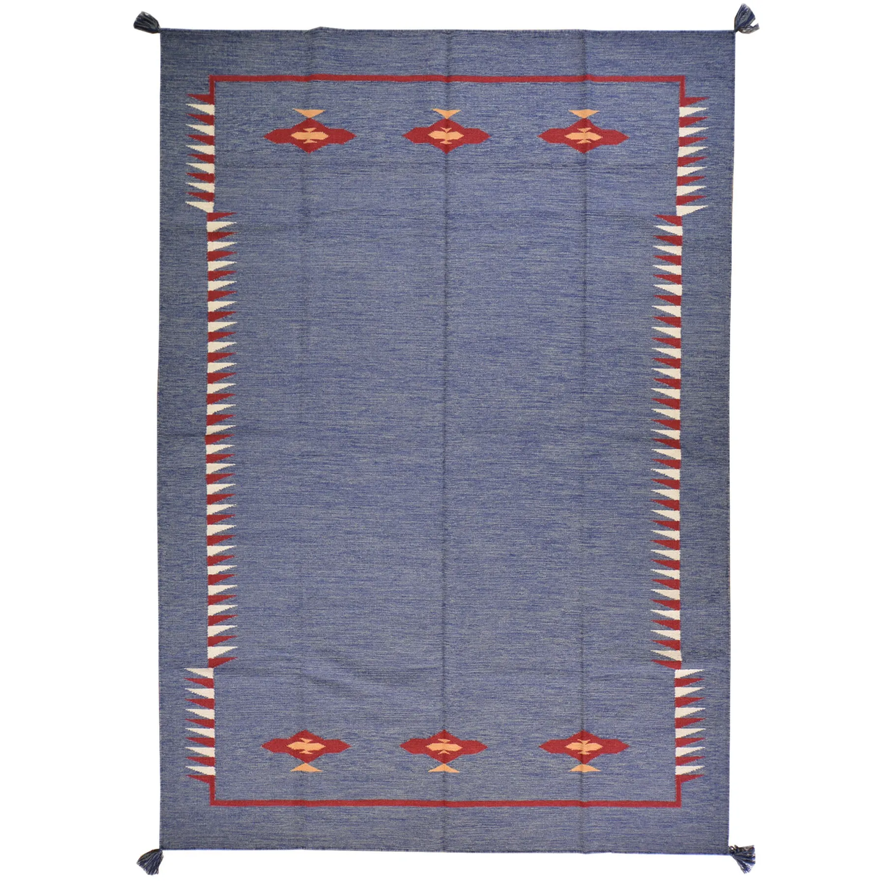 Hand-Woven Navajo Style Southwestern Design Wool Rug (Size 5.11 X 9.0) Cwrsf-966