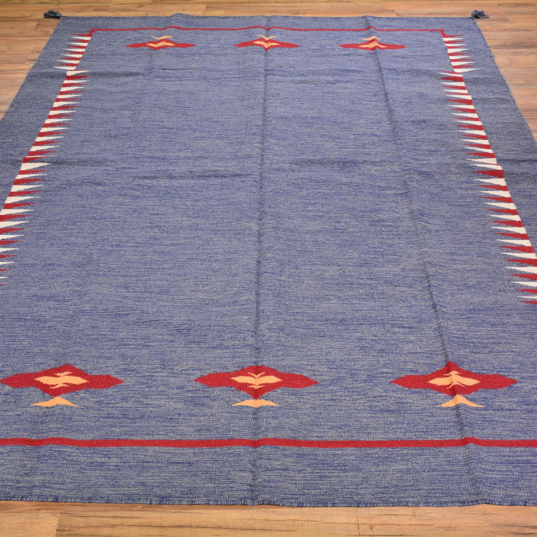 Hand-Woven Navajo Style Southwestern Design Wool Rug (Size 5.11 X 9.0) Cwrsf-966