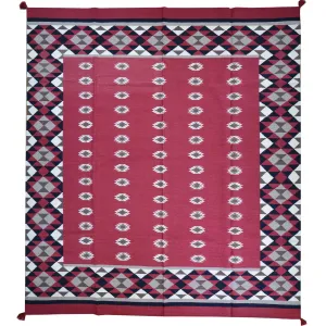 Hand-Woven Reversible Kilim Southwestern Design Wool Dhurrie Rug (Size 8.0 X 10.0) Brrsf-6018