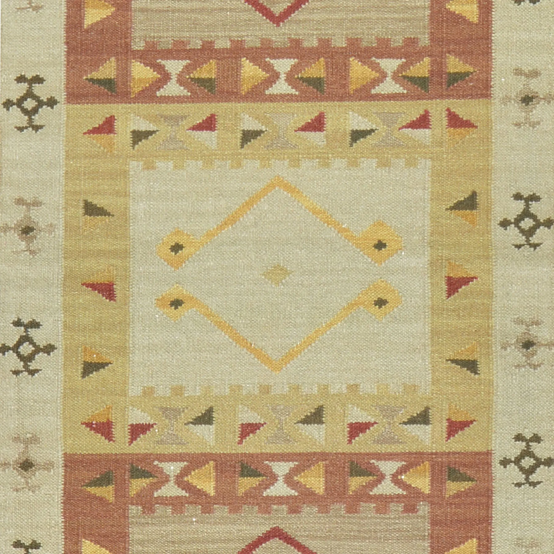 Hand-Woven Reversible Southwestern Design 100% Wool Rug (Size 2.7 X 11.8) Cwral-7545