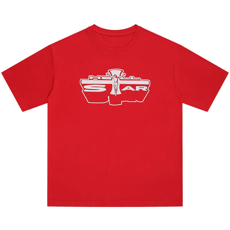 Hellstar Studios Jesus Emblem T-Shirt Red