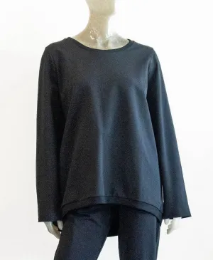Henriette Steffensen Long Black Sweatshirt