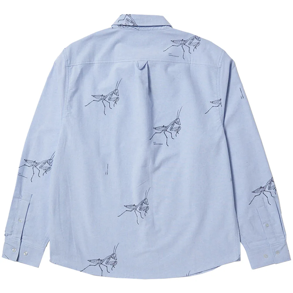 HUF Mantis L/S Oxford Shirt Blue