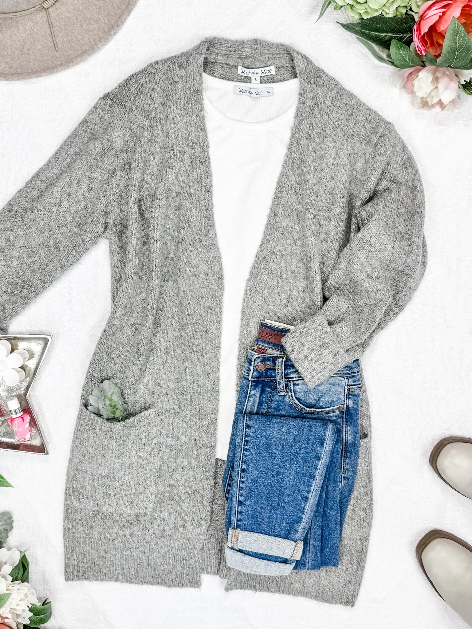 IN STOCK Madison Cozy Cardigan - Stormy Clouds FINAL SALE