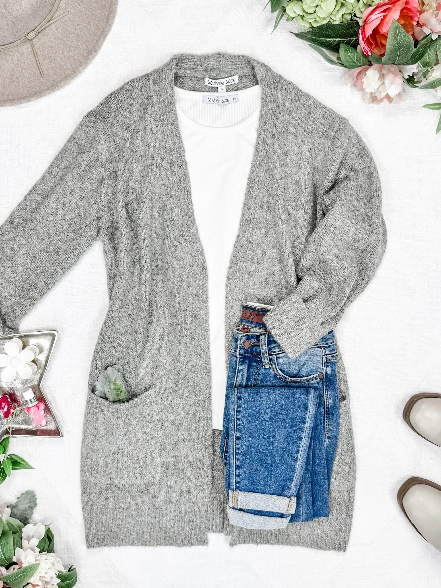 IN STOCK Madison Cozy Cardigan - Stormy Clouds FINAL SALE