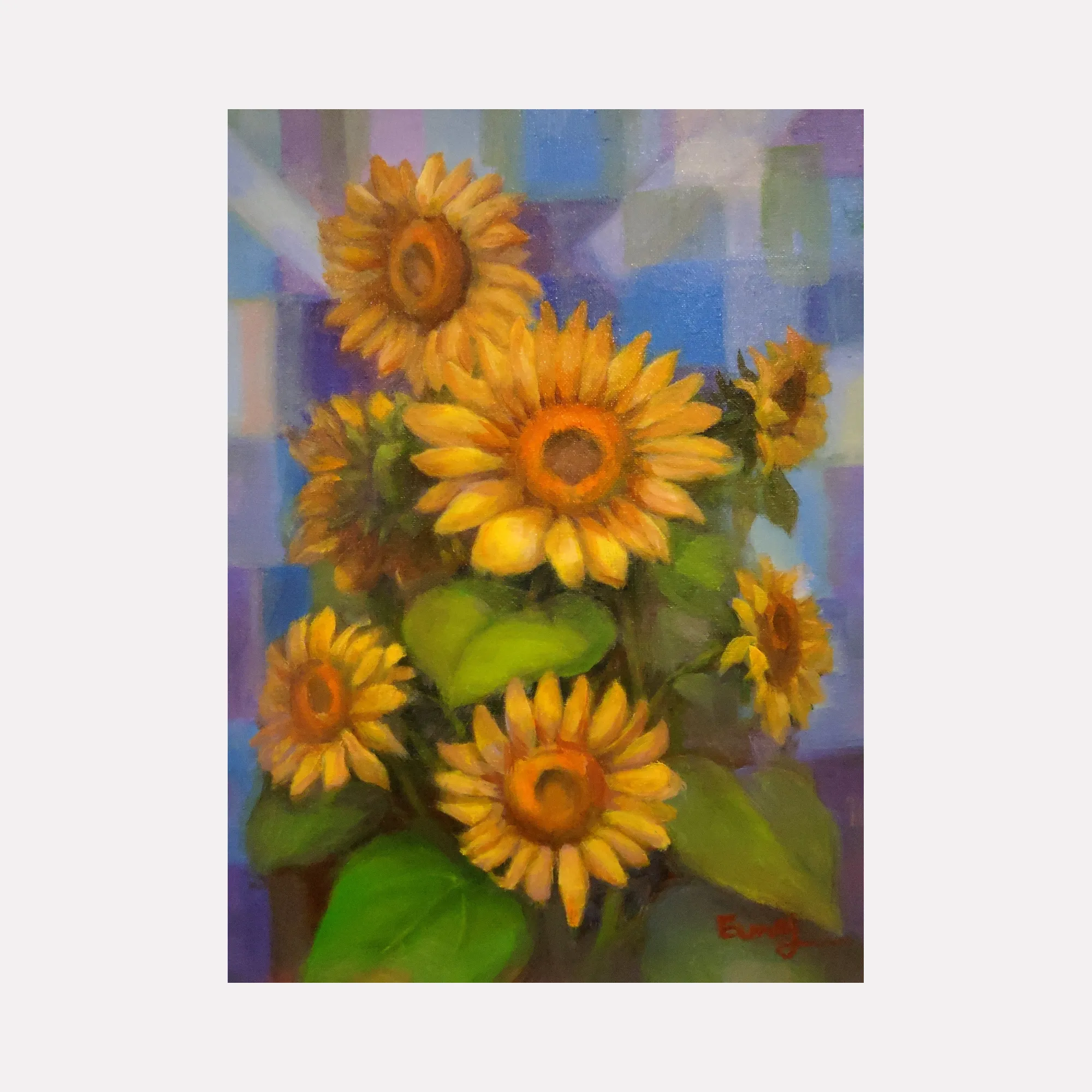 joy with sunflower