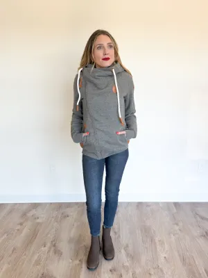 Juniper Side Zip Hoodie in Charcoal
