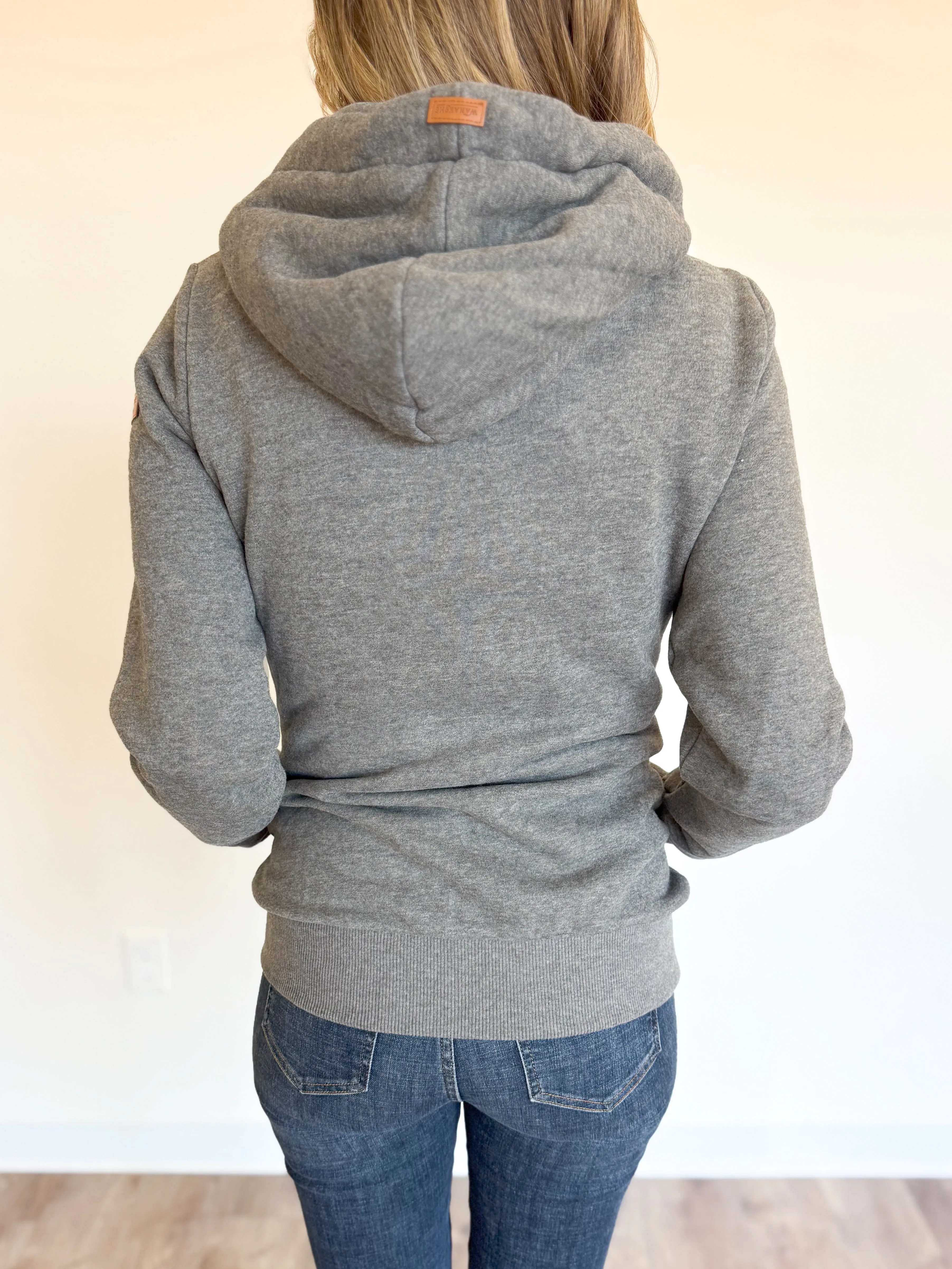 Juniper Side Zip Hoodie in Charcoal