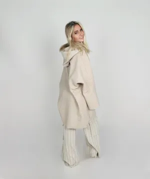 Kaki Soft Hooded Coat