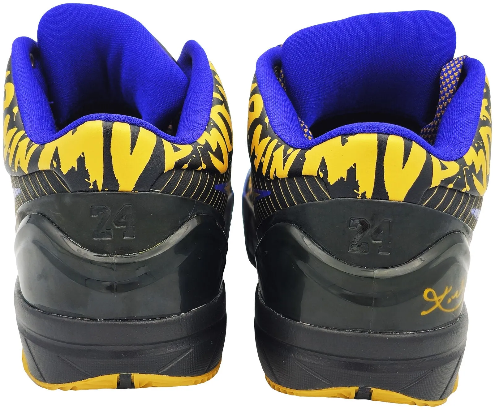 Kobe Bryant Autographed Nike Zoom Finals Shoes Lakers Panini PA44498