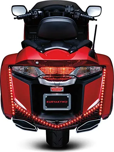 Kuryakyn 3248 Motorcycle Lighting Accessory: Rear Fender Tip LED Running/Brake Light with Red Lens for 2012-17 Honda Gold Wing GL1800 & F6B Motorcycles, Gloss Black