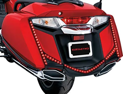 Kuryakyn 3248 Motorcycle Lighting Accessory: Rear Fender Tip LED Running/Brake Light with Red Lens for 2012-17 Honda Gold Wing GL1800 & F6B Motorcycles, Gloss Black