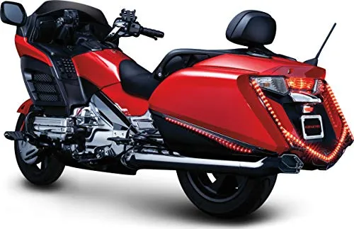Kuryakyn 3248 Motorcycle Lighting Accessory: Rear Fender Tip LED Running/Brake Light with Red Lens for 2012-17 Honda Gold Wing GL1800 & F6B Motorcycles, Gloss Black