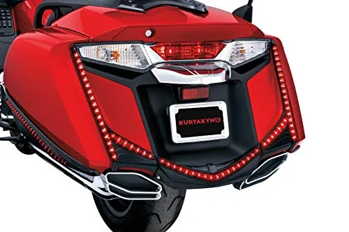 Kuryakyn 3248 Motorcycle Lighting Accessory: Rear Fender Tip LED Running/Brake Light with Red Lens for 2012-17 Honda Gold Wing GL1800 & F6B Motorcycles, Gloss Black