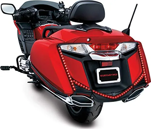 Kuryakyn 3248 Motorcycle Lighting Accessory: Rear Fender Tip LED Running/Brake Light with Red Lens for 2012-17 Honda Gold Wing GL1800 & F6B Motorcycles, Gloss Black