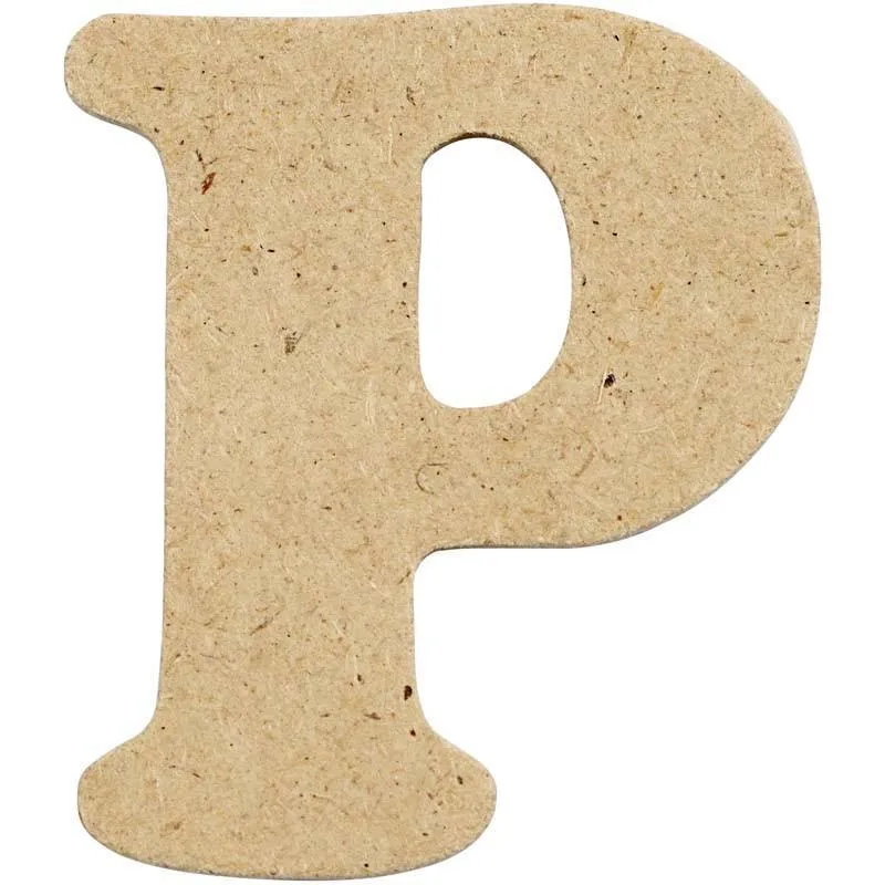 Letters 4cm Pre Punched x 10 - Initial P