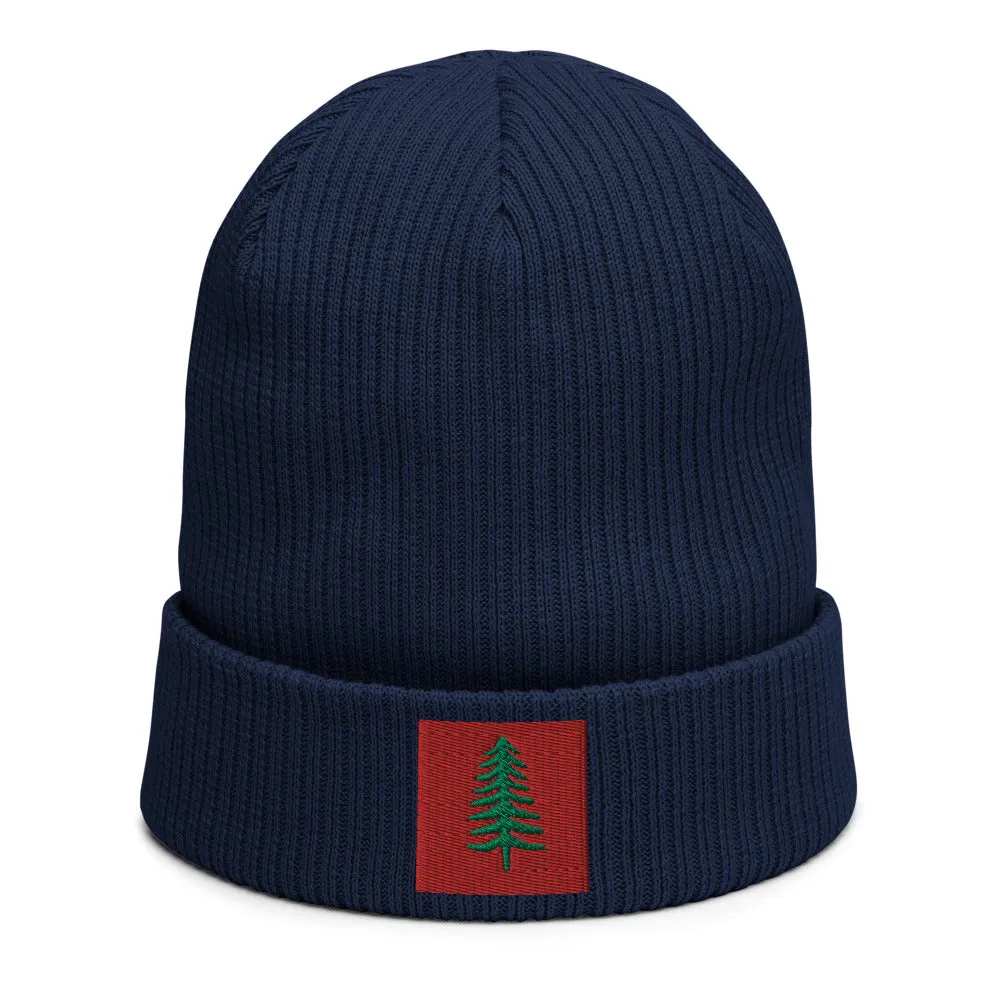 Lone Pine Navy Blue Organic Ribbed Beanie