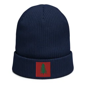 Lone Pine Navy Blue Organic Ribbed Beanie