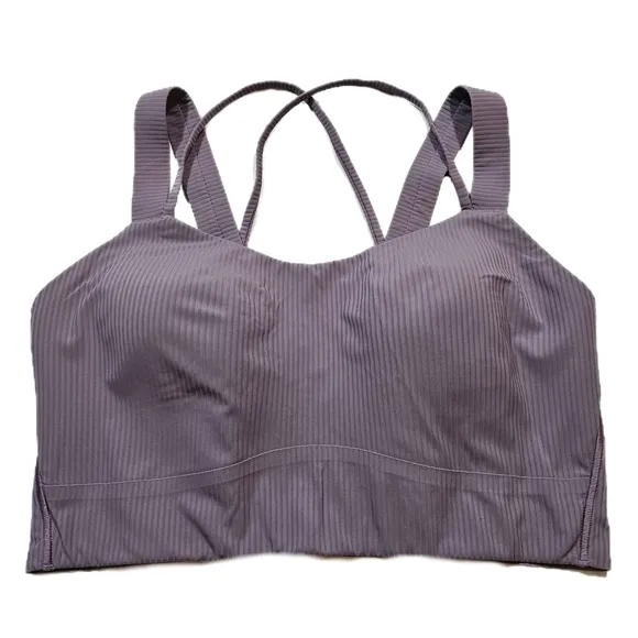 Lululemon Like a Cloud Ribbed Longline Bra D/DD (Purple Ash) Size 4