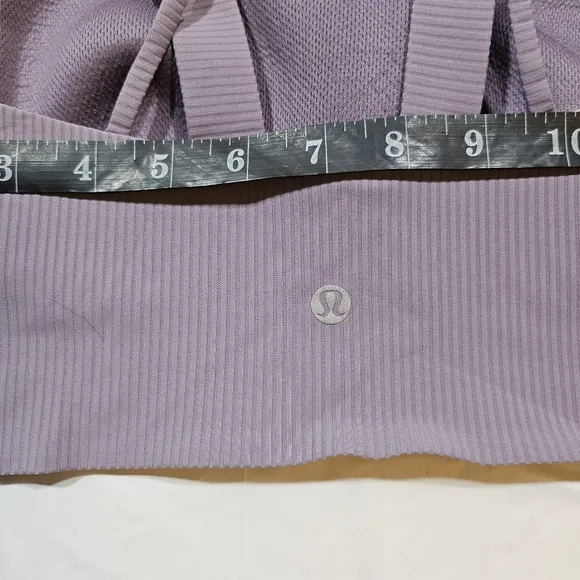 Lululemon Like a Cloud Ribbed Longline Bra D/DD (Purple Ash) Size 4