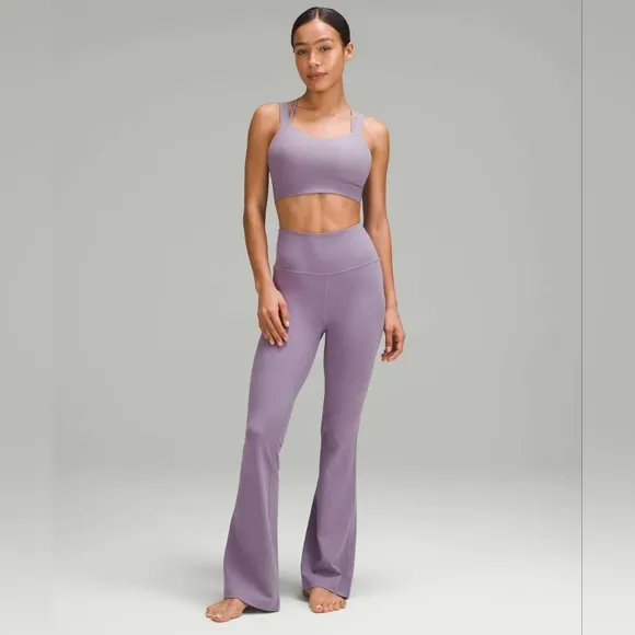 Lululemon Like a Cloud Ribbed Longline Bra D/DD (Purple Ash) Size 4