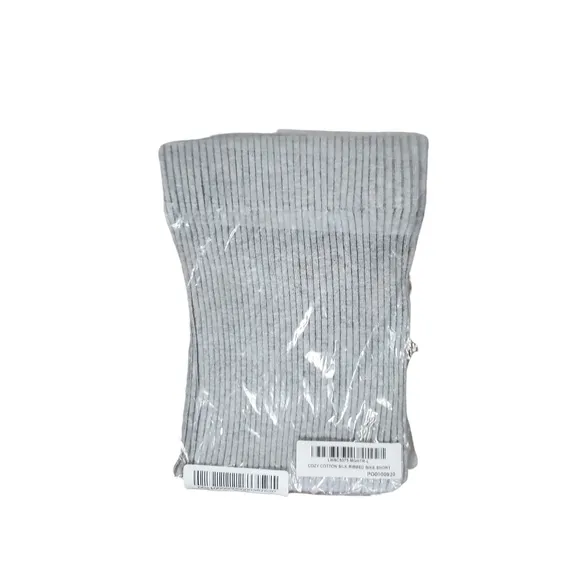 LUNYA Womens Shorts Size L Gray Pull On Cozy Cotton Silk Ribbed Bike Lounge $118
