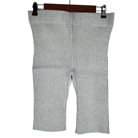 LUNYA Womens Shorts Size L Gray Pull On Cozy Cotton Silk Ribbed Bike Lounge $118